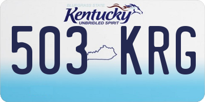 KY license plate 503KRG