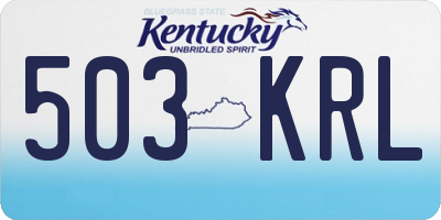 KY license plate 503KRL