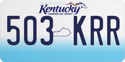 KY license plate 503KRR