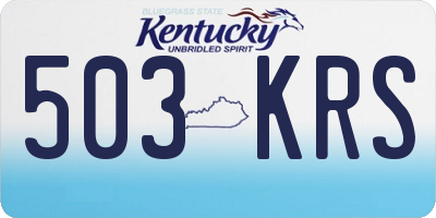 KY license plate 503KRS