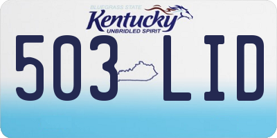 KY license plate 503LID