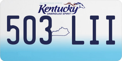 KY license plate 503LII