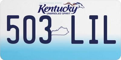 KY license plate 503LIL