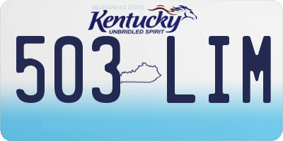 KY license plate 503LIM