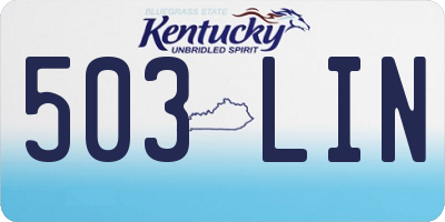 KY license plate 503LIN