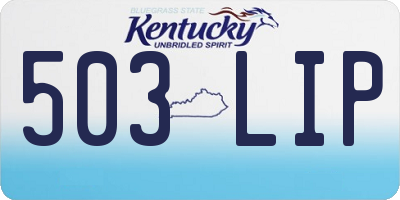 KY license plate 503LIP