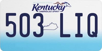 KY license plate 503LIQ