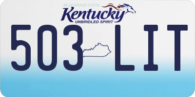 KY license plate 503LIT