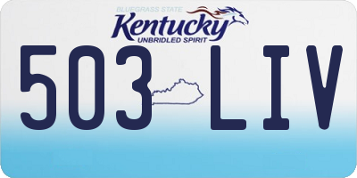 KY license plate 503LIV