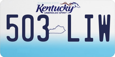 KY license plate 503LIW