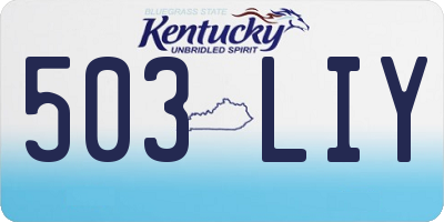 KY license plate 503LIY