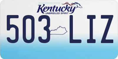 KY license plate 503LIZ