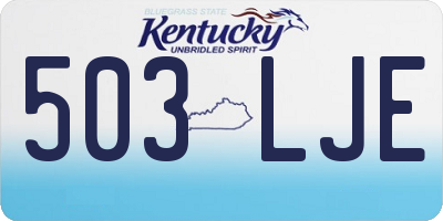 KY license plate 503LJE