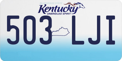 KY license plate 503LJI