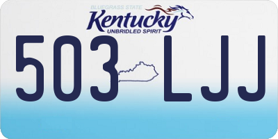 KY license plate 503LJJ