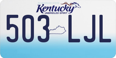 KY license plate 503LJL