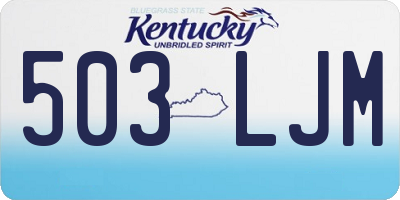 KY license plate 503LJM