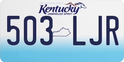 KY license plate 503LJR