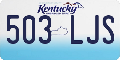 KY license plate 503LJS