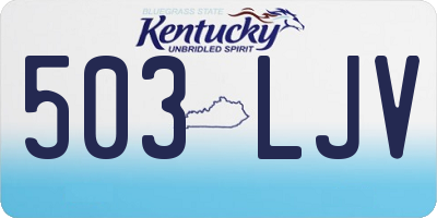 KY license plate 503LJV