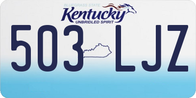 KY license plate 503LJZ