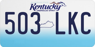 KY license plate 503LKC