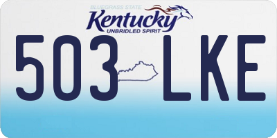 KY license plate 503LKE