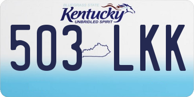 KY license plate 503LKK
