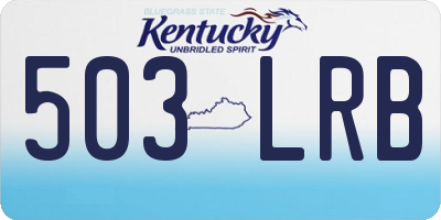 KY license plate 503LRB