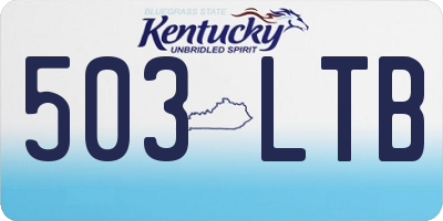 KY license plate 503LTB