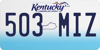 KY license plate 503MIZ