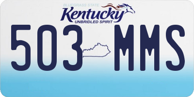KY license plate 503MMS