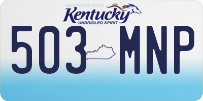 KY license plate 503MNP