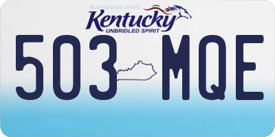 KY license plate 503MQE