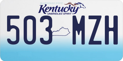 KY license plate 503MZH