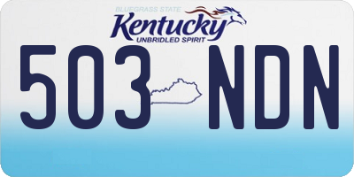 KY license plate 503NDN