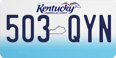 KY license plate 503QYN