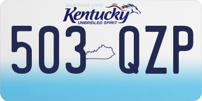 KY license plate 503QZP