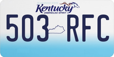 KY license plate 503RFC