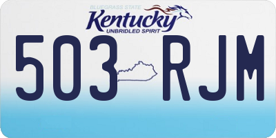 KY license plate 503RJM