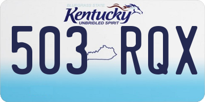 KY license plate 503RQX