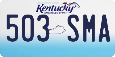 KY license plate 503SMA