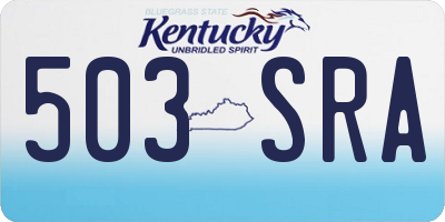 KY license plate 503SRA