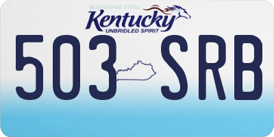 KY license plate 503SRB