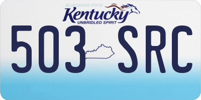 KY license plate 503SRC