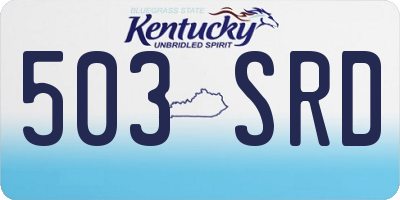 KY license plate 503SRD