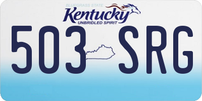 KY license plate 503SRG