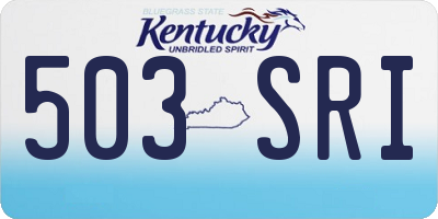 KY license plate 503SRI