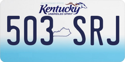 KY license plate 503SRJ