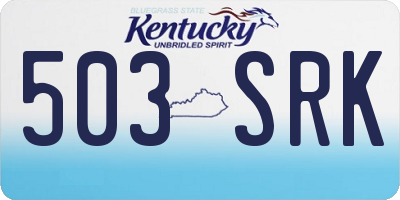 KY license plate 503SRK